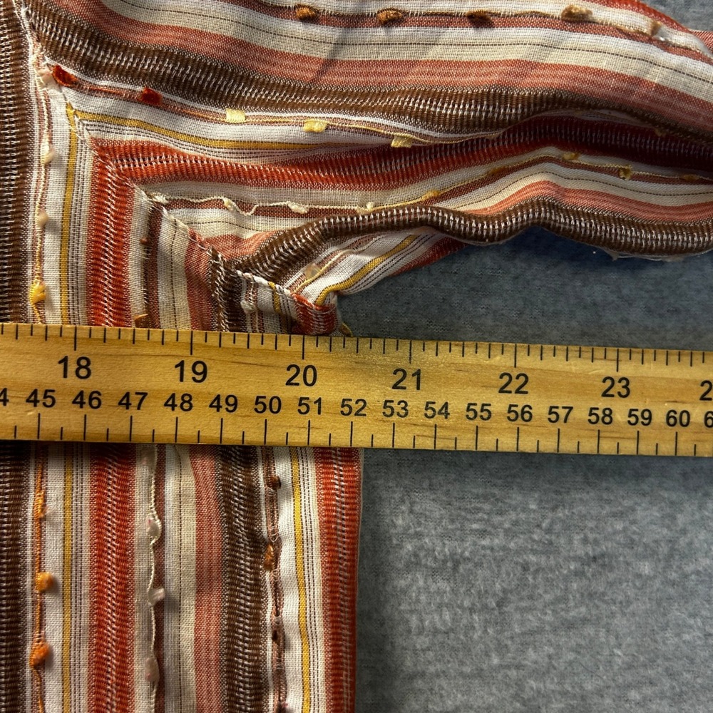 Striped Button Front 3/4 Sleeve Womens Size 8 Brown Orange Blouse  Alfred Dunner - Picture 7 of 8